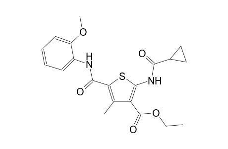 3-thiophenecarboxylic acid, 2-[(cyclopropylcarbonyl)amino]-5-[[(2-methoxyphenyl)amino]carbonyl]-4-methyl-, ethyl ester
