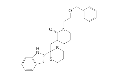 1-(2-benzoxyethyl)-3-[[2-(1H-indol-2-yl)-1,3-dithian-2-yl]methyl]-2-piperidone