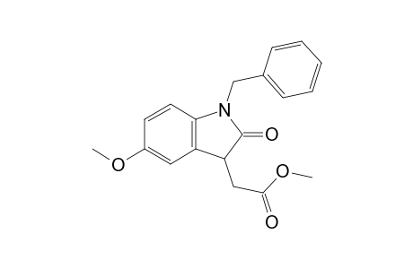 2-(1-benzyl-2-keto-5-methoxy-indolin-3-yl)acetic acid methyl ester
