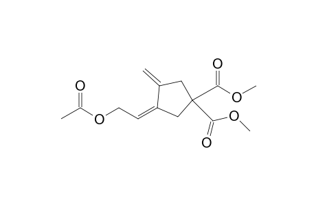 (3Z)-3-(2-acetoxyethylidene)-4-methylene-cyclopentane-1,1-dicarboxylic acid dimethyl ester