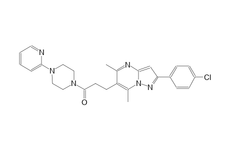 pyrazolo[1,5-a]pyrimidine, 2-(4-chlorophenyl)-5,7-dimethyl-6-[3-oxo-3-[4-(2-pyridinyl)-1-piperazinyl]propyl]-