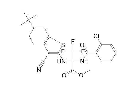 alanine, N-(2-chlorobenzoyl)-2-[[3-cyano-6-(1,1-dimethylethyl)-4,5,6,7-tetrahydrobenzo[b]thien-2-yl]amino]-3,3,3-trifluoro-, methyl ester