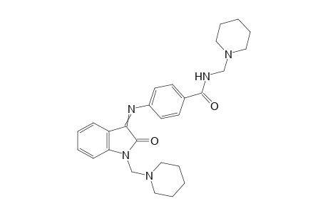 4-[1-(Piperidin-1-ylmethyl)-2-oxoindolin-3-ylideneamino]-N-(piperidin-1-ylmethyl)benzamide