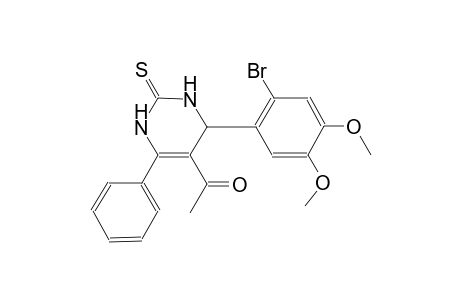 1-[4-(2-bromo-4,5-dimethoxyphenyl)-6-phenyl-2-thioxo-1,2,3,4-tetrahydro-5-pyrimidinyl]ethanone