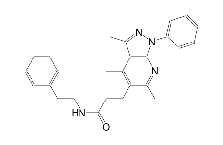 1H-pyrazolo[3,4-b]pyridine-5-propanamide, 3,4,6-trimethyl-1-phenyl-N-(2-phenylethyl)-