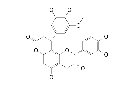 SMIGLABRONE-A;EPICATECHIN-(7,8-BC)-4-ALPHA-(4-HYDROXY-3,5-DIMETHOXYPHENYL)-DIHYDRO-2(3H)-PYRANONE