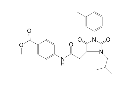 benzoic acid, 4-[[[1-(3-methylphenyl)-3-(2-methylpropyl)-2,5-dioxo-4-imidazolidinyl]acetyl]amino]-, methyl ester