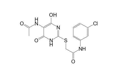 2-{[5-(acetylamino)-4-hydroxy-6-oxo-1,6-dihydro-2-pyrimidinyl]sulfanyl}-N-(3-chlorophenyl)acetamide