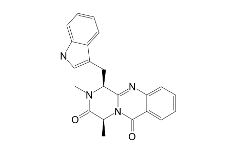 (1S,4S)-1-(3-INDOLYLMETHYL)-2,4-DIMETHYL-2,4-DIHYDRO-1H-PYRAZINO-[2,1-B]-QUINAZOLINE-3,6-DIONE