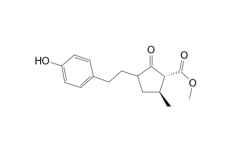 Methyl 5-methyl-2-oxo-3-[2-(4-hydroxyphenyl)ethyl]cyclopentanecarboxylate