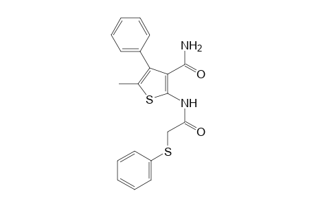 5-Methyl-2-[[1-oxo-2-(phenylthio)ethyl]amino]-4-phenyl-3-thiophenecarboxamide