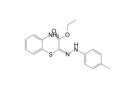 Ethyl 1-[(2'-aminophenyl)thio]-1-[(p-tolyl)hydrazonato]ethanoate