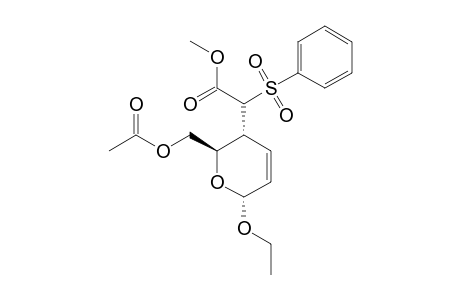 ETHYL-6-O-ACETYL-2,3,4-TRIDEOXY-4-[METHOXYCARBONYL-(PHENYLSULFONYL)-METHYL]-ALPHA-D-ERYTHRO-HEX-2-ENOPYRANOSIDE