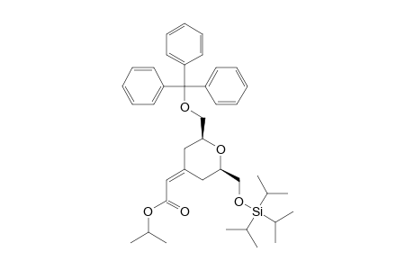 (2-TRIISOPROPYLSILANYLOXYMETHYL-6-TRITYLOXYMETHYL-TETRAHYDRO-PYRAN-4-YLIDENE)-ACETIC-ACID-ISOPROPYLESTER