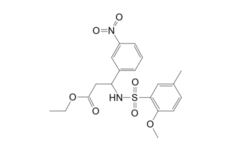 3-[(2-methoxy-5-methyl-phenyl)sulfonylamino]-3-(3-nitrophenyl)propionic acid ethyl ester