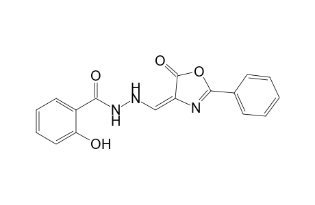 2-hydroxy-N'-[(E)-(5-keto-2-phenyl-2-oxazolin-4-ylidene)methyl]benzohydrazide