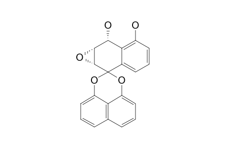 PALMARUMYCIN-C11;2,3-EPOXY-4,5-DIHYDROXY-1,2,3,4-TETRAHYDROSPIRO-[NAPHTHALENE-1,2'-NAPHTHO-[1,8-DE]-[1,3]-DIOXINE]