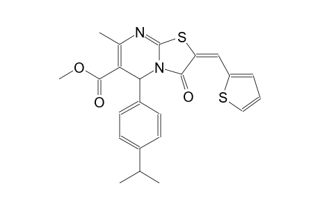 methyl (2E)-5-(4-isopropylphenyl)-7-methyl-3-oxo-2-(2-thienylmethylene)-2,3-dihydro-5H-[1,3]thiazolo[3,2-a]pyrimidine-6-carboxylate