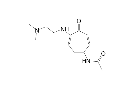 N-{{4-[2-(dimethylamino)ethyl]amino}-5-oxo-1,3,6-cycloheptatrien-1-yl}acetamide