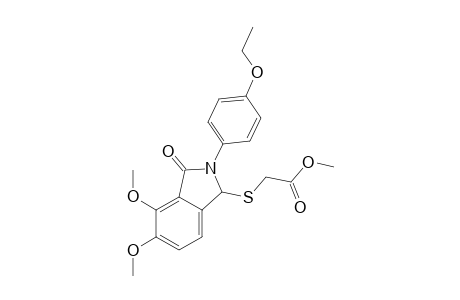 Acetic acid, 2-[[2-(4-ethoxyphenyl)-2,3-dihydro-4,5-dimethoxy-3-oxo-1H-isoindol-1-yl]thio]-, methyl ester