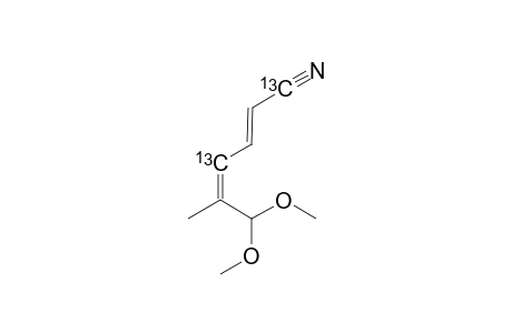 (1,4-(C-13))-6,6-DIMETHOXY-5-METHYLHEXA-2,4-DIENE-1-NITRILE