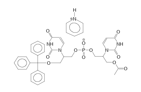 O-(2-URACYLO-3-TRITYLOXYPROPYL)-O-(2-URACYLO-3-ACETOXYPROPYL)PHOSPHORIC ACID, PYRIDINIUM SALT