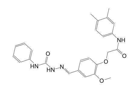 2-(4-{(E)-[(anilinocarbonyl)hydrazono]methyl}-2-methoxyphenoxy)-N-(3,4-dimethylphenyl)acetamide