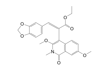 4-Isoquinolineacetic acid, .alpha.-(1,3-benzodioxol-5-ylmethylene)-1,2-dihydro-3,7-dimethoxy-2-m ethyl-1-oxo-, ethyl ester, (E)-