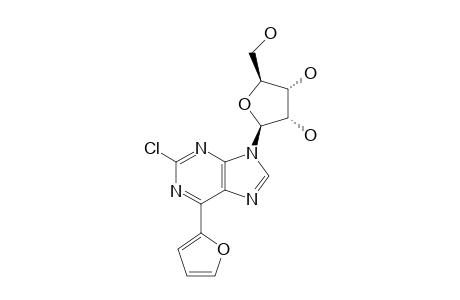 2-CHLORO-6-(2-FURYL)-9-(BETA-D-RIBOFURANOSYL)-9H-PURINE
