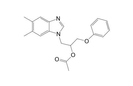 Acetic acid, 2-(5,6-dimethylbenzoimidazol-1-yl)-1-phenoxymethylethyl ester