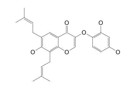 ERYVARIN-F;3-(2,4-DIHYDROXYPHENOXY)-7-HYDROXY-6,8-DI-(3,3-DIMETHYLALLYL)-CHROMEN-4-ONE