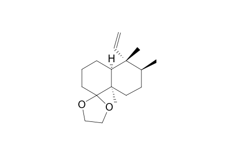(4aR*,5S*,6R*,8aS*)-5,6,8a-Trimethyldecahydronaphthalen-1-spiro-2'-(1',3'-dioxolane)