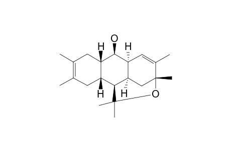 (+-)-2,3,6,7,12,12-hexamethyl-3.beta.,4,4A.alpha.,5,8,8A.beta.,9.beta.,9A.alpha.,10.beta.,10A.beta.-decahydro-10,3-(epoxymethano)-anthracen-9-ol