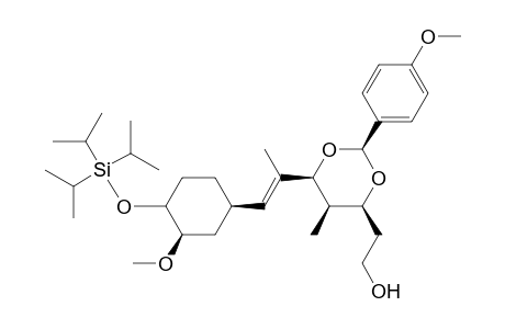 1,3-Dioxane-4-ethanol, 2-(4-methoxyphenyl)-6-[2-[3-methoxy-4-[[tris(1-methylethyl)silyl]oxy]cyclohexyl]-1-methylethenyl]-5-methyl-, [2S-[2.alpha.,4.alpha.,5.alpha.,6.alpha.[E(1S*,3S*,4S*)]]]-