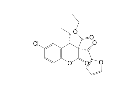 (3R*,4S*)-Ethyl 6-chloro-4-ethyl-3-(furan-2-carbonyl)-2-oxochroman-3-carboxylate