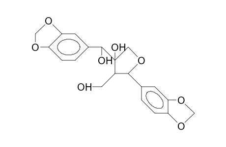 4-Hydroxy-3-hydroxymethyl-4-(A-hydroxy-3,4-methylenedioxy-benzyl)-2-(3,4-methylenedioxy-phenyl)-tetrahydrofuran