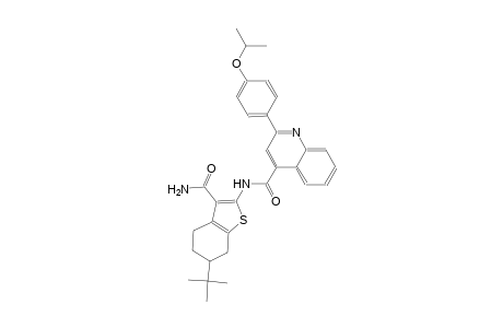 N-[3-(aminocarbonyl)-6-tert-butyl-4,5,6,7-tetrahydro-1-benzothien-2-yl]-2-(4-isopropoxyphenyl)-4-quinolinecarboxamide