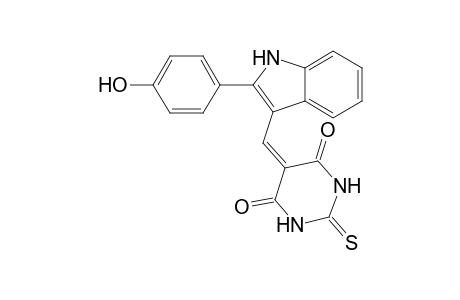 5-{[2-(4-Hydroxyphenyl)-1H-indol-3-yl]methylene}-2-thioxodihydropyrimidine-4,6 (1H,5H)-dione