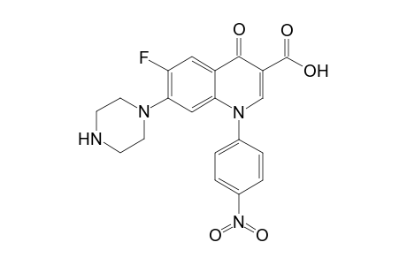 1-(p-Nitrophenyl)-7-(piperazin-1'-yl)-3-(hydroxycarnonyl)-6-fluoro-1,4-dihydro-4-quinolone