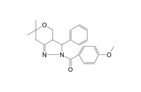 pyrano[4,3-c]pyrazole, 2,3,3a,4,6,7-hexahydro-2-(4-methoxybenzoyl)-6,6-dimethyl-3-phenyl-