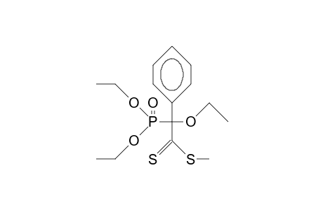 A-Ethoxy-A-([methylthio]-thiocarbonyl)-benzylphosphonic acid, diethyl ester