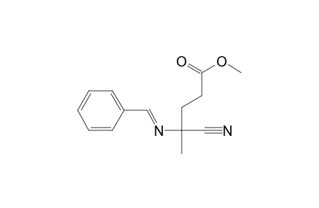 Pentanoic acid, 4-cyano-4-[(phenylmethylene)amino]-, methyl ester