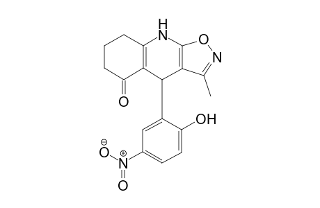 4-(2-Hydroxy-5-nitrophenyl)-3-methyl-4,7,8,9-tetrahydroisoxazolo[5,4-b]quinolin-5(6H)-one
