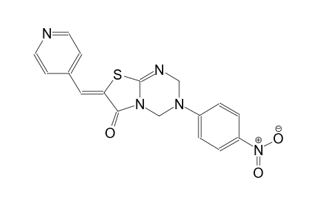 (7Z)-3-(4-nitrophenyl)-7-(4-pyridinylmethylene)-3,4-dihydro-2H-[1,3]thiazolo[3,2-a][1,3,5]triazin-6(7H)-one