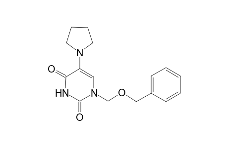 1-(benzoxymethyl)-5-pyrrolidino-pyrimidine-2,4-quinone