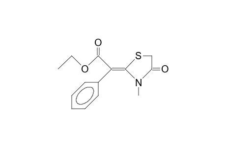 2-((Z)-Ethoxycarbonyl-phenyl-methylidene)-3-methyl-thiazolidin-4-one