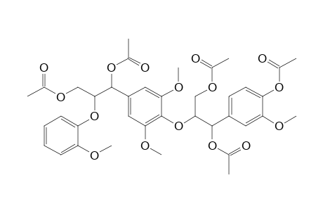 2-[1-(3-Methoxy-4-hydroxyphenyl)-1,3-dihydroxyprop-2-yloxy]-5-[1,3-dihydroxy-2-(2-methoxyphenoxy)propyl]-1,3-dimethoxybenzene peracetate