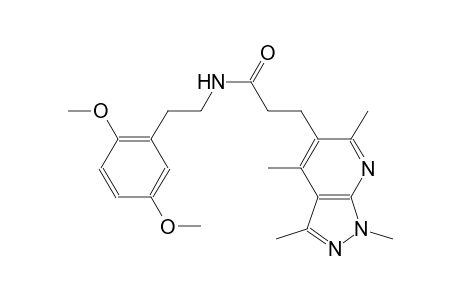 1H-pyrazolo[3,4-b]pyridine-5-propanamide, N-[2-(2,5-dimethoxyphenyl)ethyl]-1,3,4,6-tetramethyl-