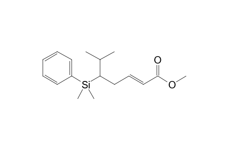 (E)-5-[dimethyl(phenyl)silyl]-6-methyl-2-heptenoic acid methyl ester