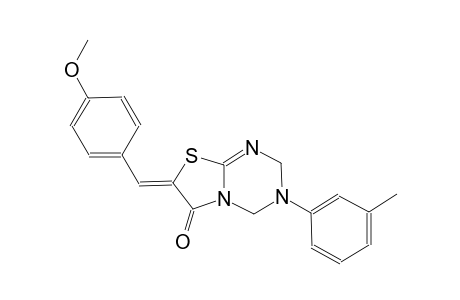 (7Z)-7-(4-methoxybenzylidene)-3-(3-methylphenyl)-3,4-dihydro-2H-[1,3]thiazolo[3,2-a][1,3,5]triazin-6(7H)-one